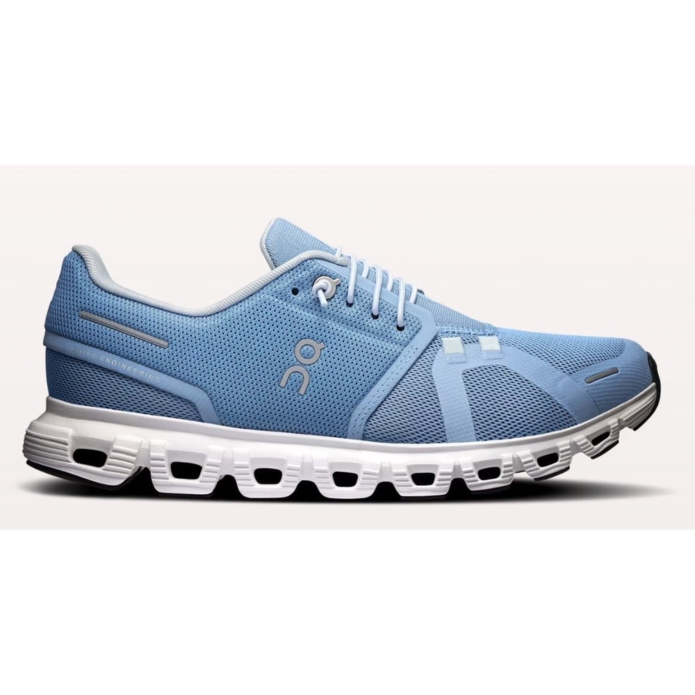 On Cloud 6 Women's Running Shoes Chambray White Blue Size 8 CloudTec Sneakers